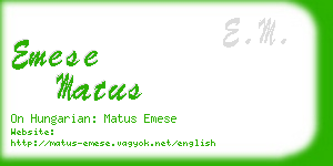 emese matus business card
